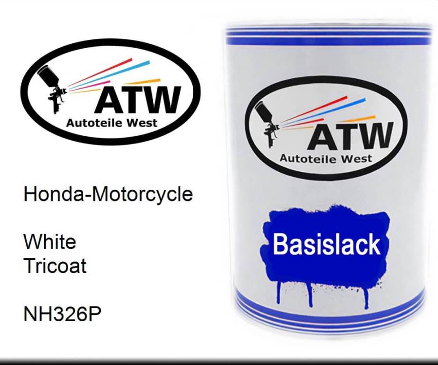 Honda-Motorcycle, White Tricoat, NH326P: 500ml Lackdose, von ATW Autoteile West.